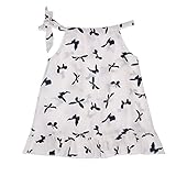 Domybest　子供服　ベビー服 女の子 ワンピース　チュニック　赤ちゃん　女児 スカート　サンドレス 可愛い ガールズ　スリングワンピース　ホルターネック　胡蝶プリント　春　夏　秋　出産祝い　誕生