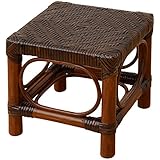 山善(YAMAZEN) チェア ラタン製 幅24×奥行24cm ちょい掛け ハニーブラウン GSQ-24(HB)