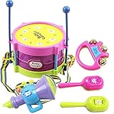 5 Pcsベビー乳児幼児用ドラムRattles Developmentalトイ子供教育ゲーム