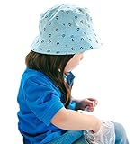 (ビグッド)Bigood 赤ちゃん ベビー 帽子 アウトドア 子供 ハット男の子 日よけ UVカット キッズ サファリハット 女の子 つば広 保育園 春夏 日焼け ブルー54cm