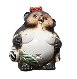 福々狸メス10号 信楽焼　陶器　置物　たぬき　タヌキ