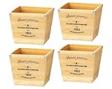 ナチュラルウッドプランター スクエアＭ ナチュラル 190×190×170Hmm 3076-B-N 4個セット