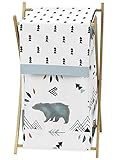 Sweet Jojo Designs Baby Kid Clothes Laundry Hamper for Bear Mountain Watercolor Collection by [並行輸入品