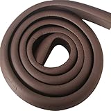 BELLE コーナークッション L型 コーナーガード 2m 4m両面テープ付き ケガ防止 家具保護 (薄手, ブラウン)