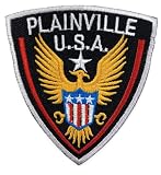 ワッペン アメカジ PLAINVILLE U.S.A. アメリカンイーグル アイロン接着 刺しゅう アップリケ パッチ