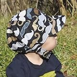 リバーシブルキャップevening gentleman 　XS/S/M/L 洗濯・折りたたみＯＫ、前後抱っこ紐・ベビーカー・チャイルドシートでもそのままかぶっていられるママの使いやすさとベビー・こども