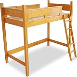 木製 天然木 ベッド ロフトベッド システムベッド はしご すのこ板 シングル ライトブラウン