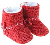 (ダンティヤ)Dantiya  ベビー　キッズ　新生児　秋冬　シューズ　赤い　靴　ファーストシューズ (13cm)