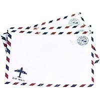 Amazon エアメール ワンタッチ 封筒 洋型２号 10枚入り 挨拶状封筒 文房具 オフィス用品