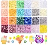 アイロンビーズ 24色セット 2.6mm 約8400粒 DIY手芸 作成キット 誕生日プレゼント (約8400粒-2番)