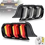 VLAND フォード マスタング テールライト 全LED 流れる ウインカー 日本仕様適用 テールランプ 左右セット 15年以後 FOR Ford Mustang 2015-2020 LED Tail light（クレア）