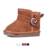(プチプライム) Petit Prime あったか フェイク ムートン ブーツ ベビー キッズ 牛革 スウェード 本革 柔らか かわいい シンプル おしゃれ (11.5cm, キャメル)