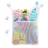 Bath Toy Organizerメッシュ、Extra Large Netおもちゃストレージバッグシャワーキャディ、クイックドライBathtubメッシュNet Soap &シャンプーホルダー、金型、