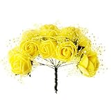 12本入りセット 造花花束 人工観葉植物 手作りブーケ 装飾品 インテリアおしゃれ部屋飾り物 ウエディングブーケ イベント パーティー