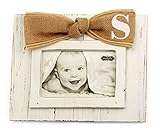 Mud Pie Planked Monogram Bow Frame, S by Mud Pie [並行輸入品]