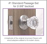 A very affordable Fluted Crystal Glass & Brushed Nickel Complete Passage Door Knob Sets for Modern D