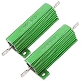 SODIAL 2ｘシャーシマウント50W 3オーム5％アルミニウムケース巻線抵抗