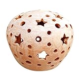 オーナメント 王冠型 星形透かし彫り オブジェ 置物 おしゃれ 白薄化粧 陶器 テラコッタ ガーデンライト用 フック付き 513S
