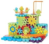 Interlocking Gears Building Blocks Construction Set Motorized Spinning Wheels With Multiple Variatio