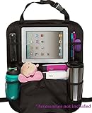 Backseat Car Organizer with Holder for iPad and Tablets - Stylish, Durable and High Quality by LK Ba