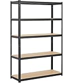 無垢材でつくったシェルフ　ラック　スチール Amazon｜SONGMICS スチールラック 幅120cm オープンラック オープン