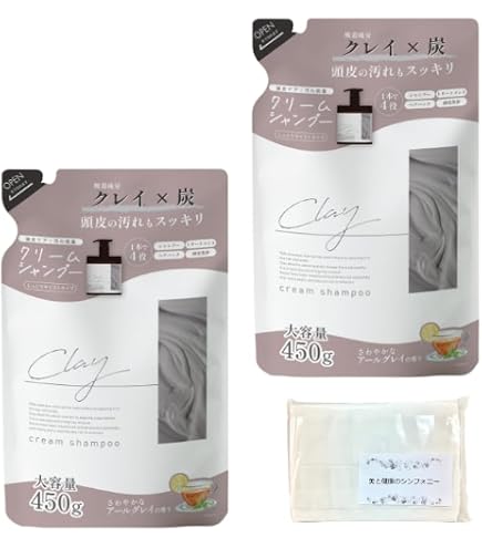 Amazon | クレイクリームシャンプー 450g トリートメント ヘッドスパ