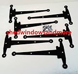 ストラップhinge12 " Heavy Duty Shedヒンジ( Set of 6 )ゲート飾りストラップヒンジ