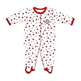 Ohio State Buckeyes Polka DotベビーガールズFootedクリーパー レッド