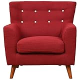 アビライト 大川家具 3色から選べる ワイド ハイバックソファシリーズ  1人掛け ソファ レッド SKT-0147