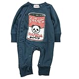 【秋冬春対応】 GARACH(ギャラッチ)裏毛PANDASOUP Ptロンパース 60cm /Nv NO.AH-1634312