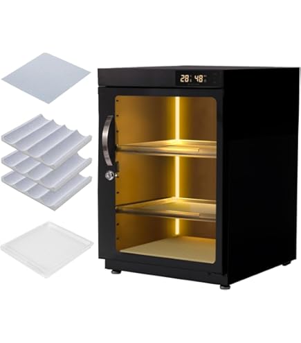 Amazon.co.jp: 防湿庫 35L電子防湿ボックスCNC自動除湿と湿度レンズ