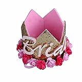 (アイム)iiniim　ベビー 王冠 クラウン パーティー キッズ 大人 子供用 髪飾り ガールズ 帽子 ヘッドバンド 可愛い フラワー クラウン ストレッチ キッズ 女子会 パーティー ヘアバンド 