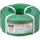 TRUSCO(トラスコ) PEグリーンロープ 緑 6mm×30m 3つ打タイプ R-630PEG
