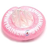 Orara beauty　子供用 うきわ 浮き輪 フロート スイムリング 海 プール お風呂 水泳 水遊び 入浴 赤ちゃん ベビー キッズ 女の子 男の子　プラスチック (Ｌ, ピンク)