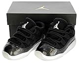NIKE JORDAN 【ナイキ ジョーダン JORDAN 11 RETRO LOW BT ベイビー シューズ 505836-010 US4c / 10cm ブラック×ホワイトメタリックシルバー】