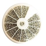 腕時計修理ネジ 精密ドライバー メガネ用ネジ ナット 小ネジ 平ワッシャー1000本セット