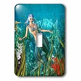 3drose Nautical Decor – イメージのマーメイドand Coral Underwater – 照明スイッチカバー – シングルトグルスイッチ( LSP _ 255478 _ 1 )