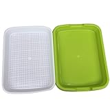 二重層育苗トレ　育苗トレー 育苗マット 種子発芽ポット　もやし植付板　栽培トレ　育苗コンテナ　小麦栽培プレート　植木鉢　植栽ポット　野菜 スプラウト もやし (B)