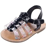 (カエルフロッグ) 女の子　ファッション　サンダル　 赤ちゃん キッズ 履き心地 柔らか マジックテープ 滑り止め 可愛い 簡単　デザイン シューズ　　ブラック　0-6ヶ月に対応　　夏