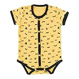 (チャックル) chuckle ひげハット半袖前開きロンパース イエロー 60cm P2145-60-41