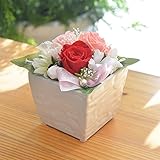 [florence du]プリザーブドフラワー レッド&ピンク 3輪バラアレンジメント フラワーギフト プレゼント 花ギフト 誕生日祝い お祝い ブリザードフラワー 母の日ギフト