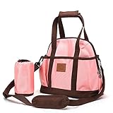 Stylish Diaper Shoulder Bag for Moms, Attached Insulated Bottle Sack by Kinnet