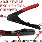 USG調節可能サイズ: Crimper rg59用、rg6ケーブルとBNCコネクタBNC圧縮ツール、f、RCAコネクタ:プレミアムProグレード: Must Have for any CCTVツールボ