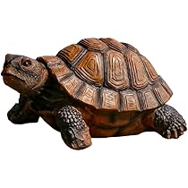 亀の装飾品 中型 黒と茶色の模様 亀の装飾品 中型 黒と茶色の模様