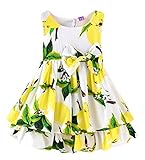 (ラボーグ)La Vogue 子供服 ドレス ガールズ 女の子 ワンピース 綿 夏 キッズ 可愛い ノースリーブ 蝶結び ベビー プリンセスドレス 発表会 結婚式 イエロー 110
