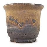 信楽焼 植木鉢 金彩中深 4号鉢 鉢幅12.5cm×高さ11.5cm 盆栽鉢 陶器鉢 盆栽妙