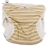 【オーガニックガーデン】おむつカバー（外ベルトタイプ） 太ボーダー 60cm