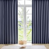 AZRA カーテン 完全遮光 遮光率100％ リネン 生地 1級 2枚組 幅100cm丈135cm 遮熱 防音 断熱 省エネ 保温 無地 UV 厚手 寝室 洗える