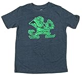 Notre Dame Girlsマスコット透かしTri Blend Tシャツ – ネイビー ブルー