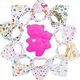 Gemini Fairy Baby Bandana Drool Bibs, Unisex Absorbent Cotton, Lovely Baby Gift for Boys & Girls (Mo